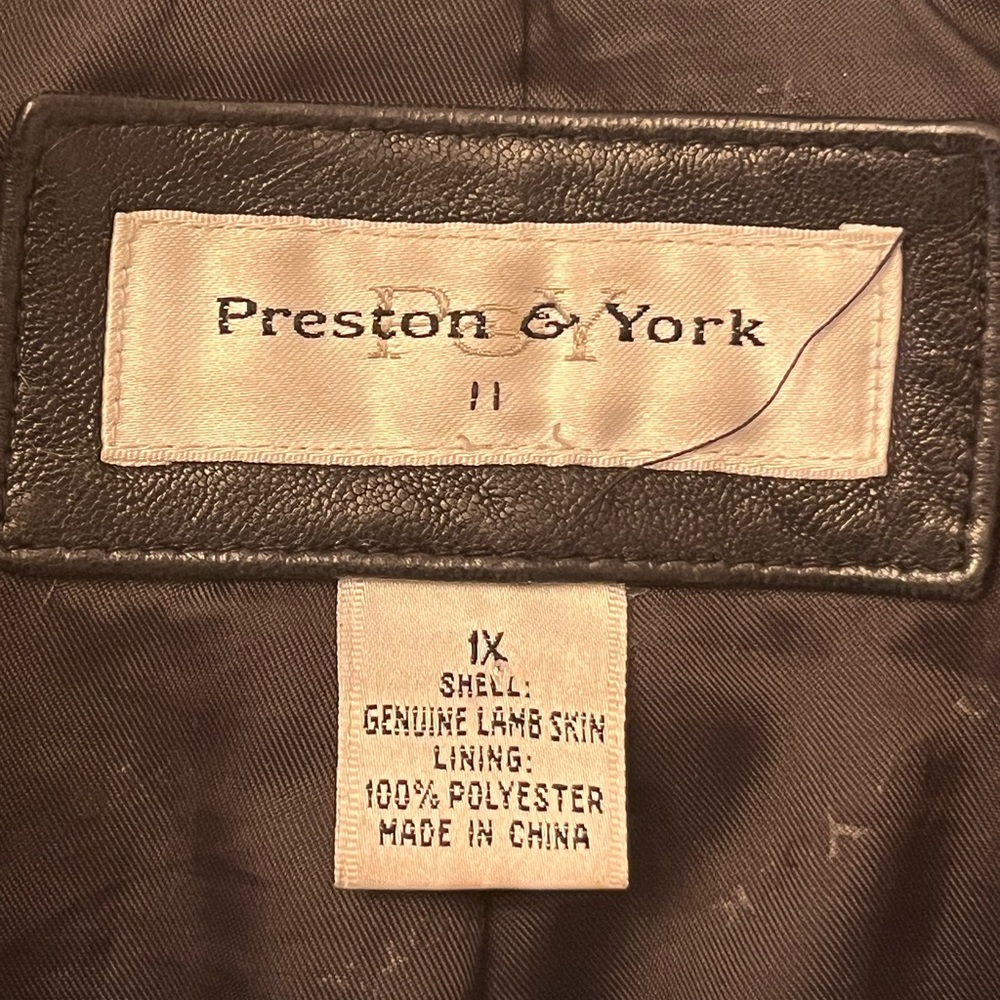 Preston & York Black Leather Jacket - Picture 3 of 4